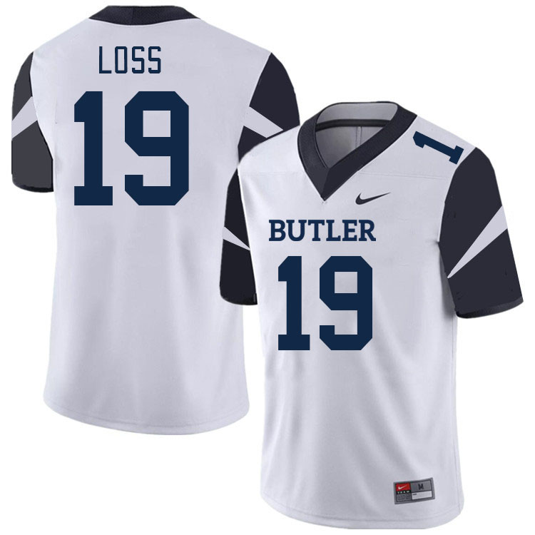 Men-Youth #19 Ethan Loss Butler Bulldogs College Football Jerseys Stitched Sale-White